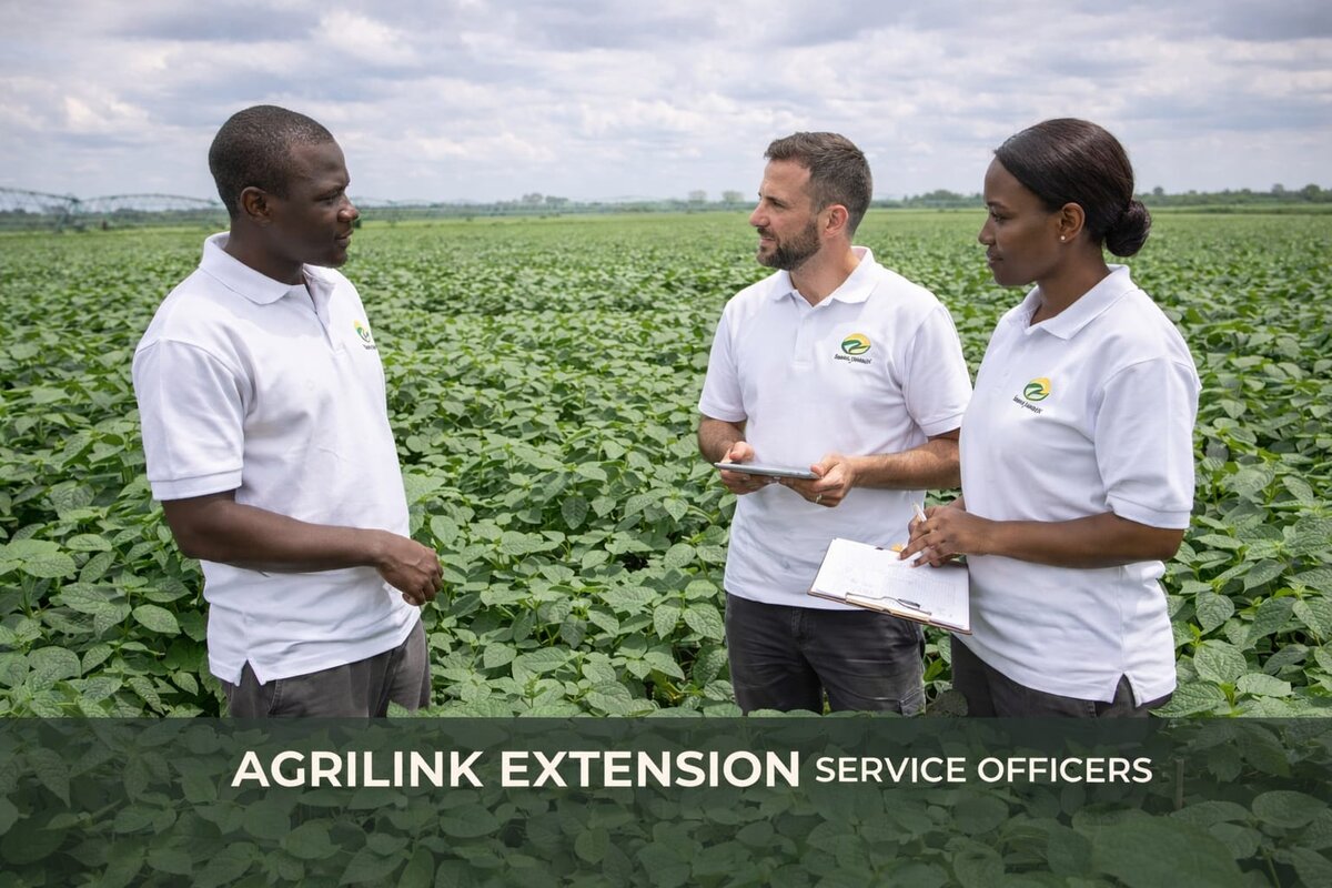 Extension team in field